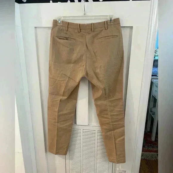Incotex Men’s Linen Slim fit Trousers tan size 50 - Picture 4 of 12